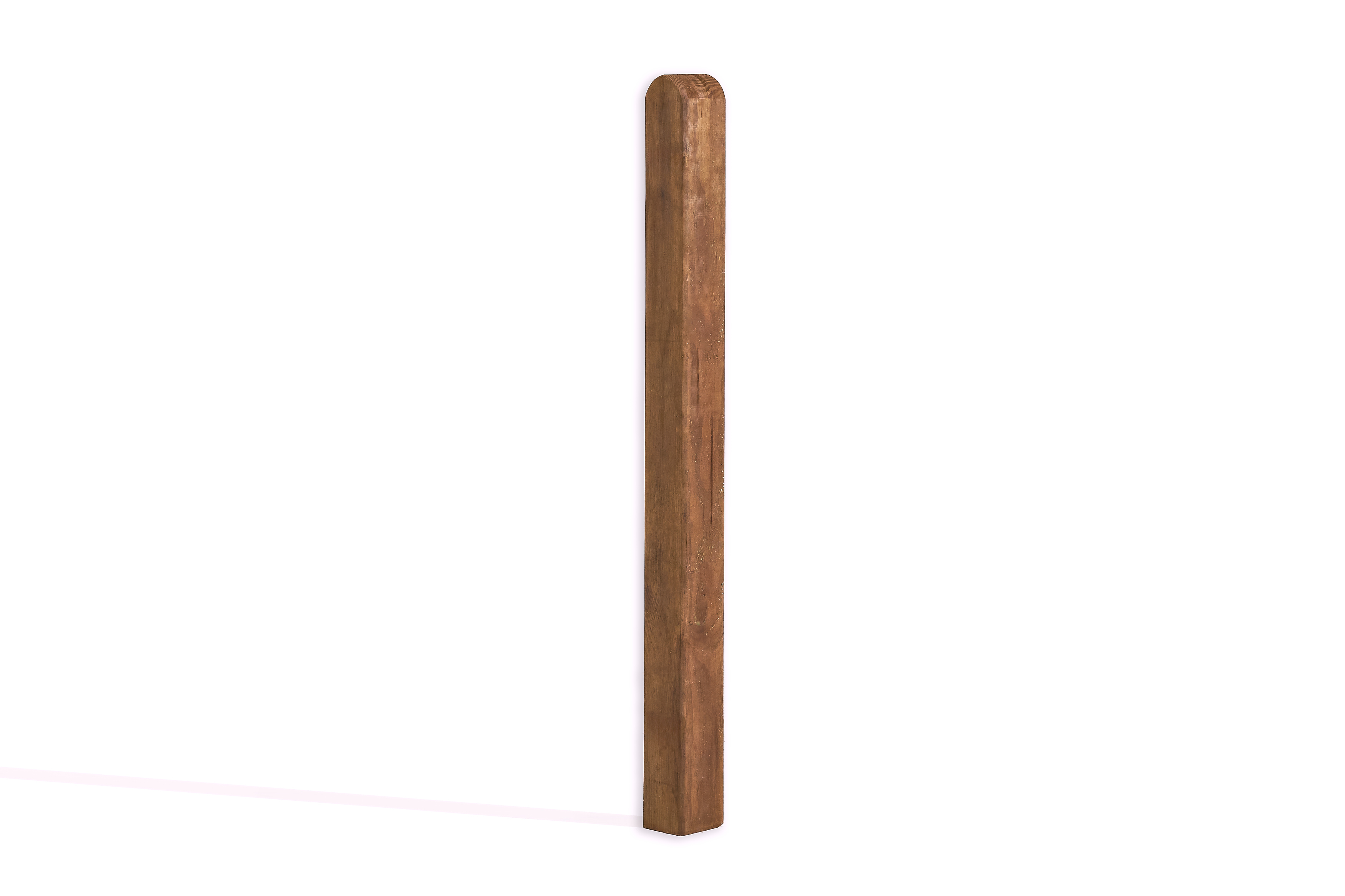 Zaunpfosten 9 x 9 cm, braun mit Rundkopf Zaunpfosten 9 x 9 cm, braun mit Rundkopf