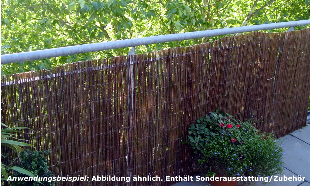 hr-weidenmatte-5 Hiss Weidenmatte Sichtschutz Windschutz Balkon Sichtschutzmatte Windschutzmatte